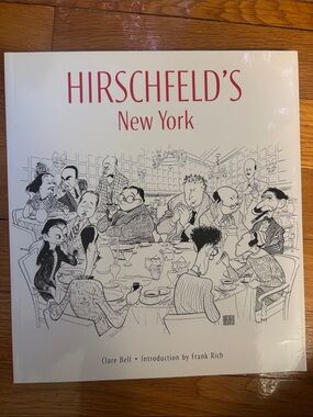 Abrams Books Hirschfeld's New York - White and Red Cover Illustration